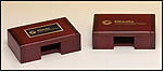Rosewood-Finish Business Card Box